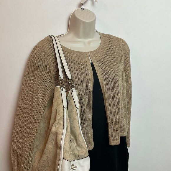 TALBOTS gold/tan cardigan Sz Small - Picture 5 of 11